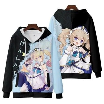 Unique Genshin Impact Barbara The Anime Zip-Up Hoodie