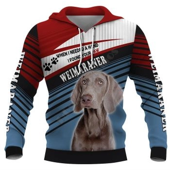 Loose And Gorgeous Blue Red Dog Pattern Animals Hoodie