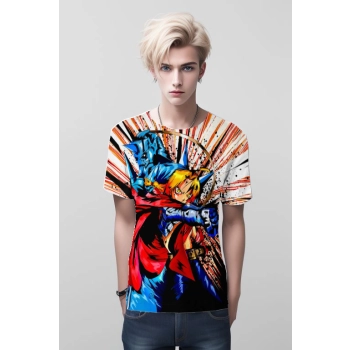 Vibrant Multi-colored Edward And Alphonse Elric From Fullmetal Alchemist Shirt - Embrace Dynamic Duo!