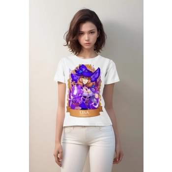 Elegant White Lisa x Toxel from Genshin Impact and Pokemon Shirt