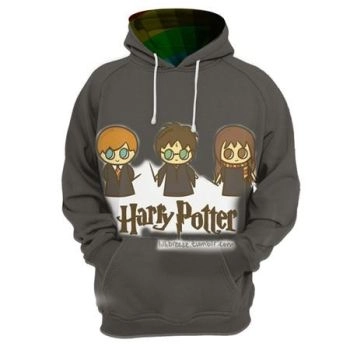 Harry Potter Hoodie——Brown Unisex 3D Print Cartoon Figure Hoodie