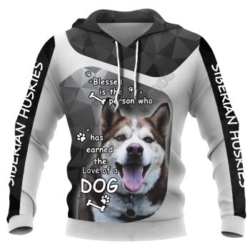 Precious And Cute Black Dog Pattern Animals Hoodie