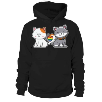 Gay Pride Cat LGBT Kawaii Hoodies