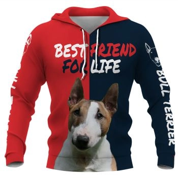 Street Red Blue Dog Pattern Animals Hoodie