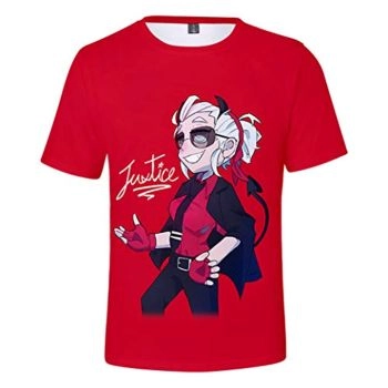 Helltaker Shirt &#8211; Justice Short Sleeve Casual Tops T-Shirts for Adult and Kids
