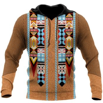 Classical And Elegance Brown Totem Pattern Indians Hoodie