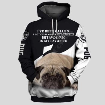 Classical  Black White Dog Pattern Animals Hoodie