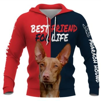 Classical  Red Blue Dog Pattern Animals Hoodie