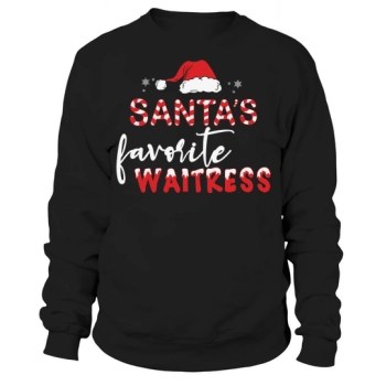 Santa's Favorite Waitress Christmas Sweatshirt