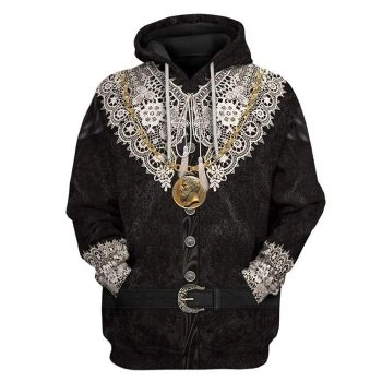 Gorgeous Black Feather Pattern Indians Hoodie