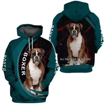 Popular Green Dog Pattern Animals Hoodie