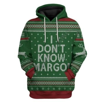  Loose Green Alphabet Pattern Christmas Hoodie