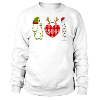 Merry Christmas Nursing Elf Reindeer Santa Hat Sweatshirt