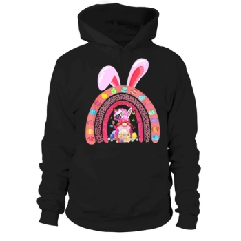 Bunny Easter Easter egg hunt gnome leopard rainbow hoodies