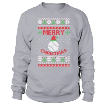 Merry Christmas Baseball Ugly Sweatshirt