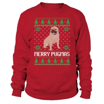 Merry Pugmas dog ugly Christmas Sweatshirt