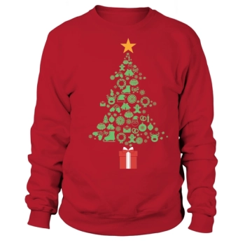 Christmas Tree Silhouettes Doodle Sweatshirt