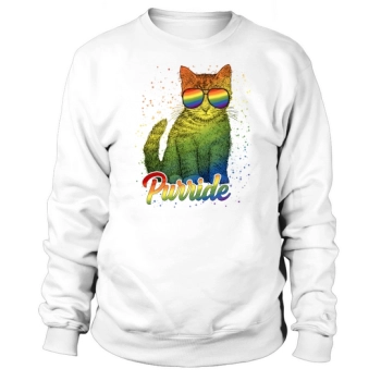 Cat Purride Lgbt Flag Sweatshirt