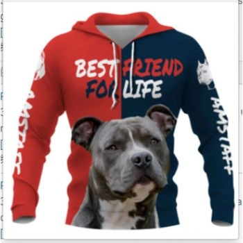 Pretty And Vintage  Red Blue Dog Pattern Animals Hoodie