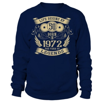 50th Birthday Gifts Vintage 1972 Birthday Sweatshirt