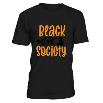 Black Cat Society Halloween T-Shirt