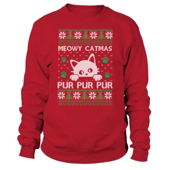 Meowy Catmas Pur pur pur pur Christmas Sweatshirt