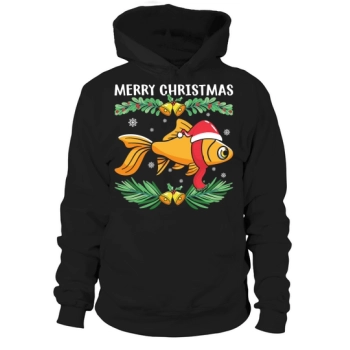 Fish Merry Christmas Goldfish Hoodies