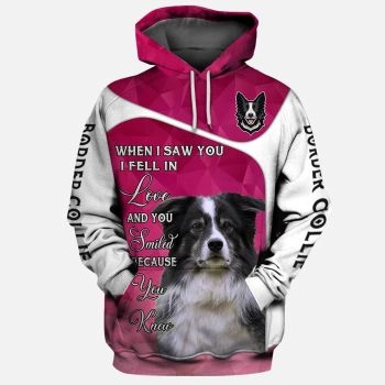 Gorgeous Pink Dog Pattern Animals Hoodie