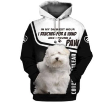 Street Black White Dog Pattern Animals Hoodie