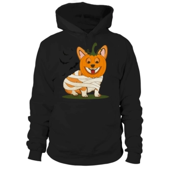 Cute Halloween Corgi Mummy Hoodies