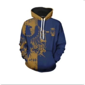 Gorgeous Blue Dog Pattern Animals Hoodie