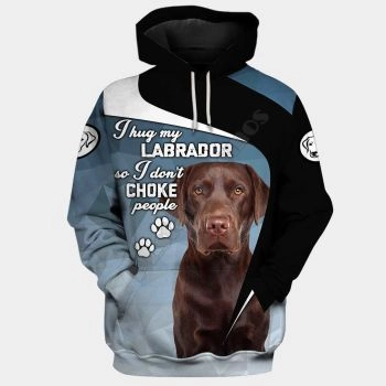 Fashion Blue Black Dog Pattern Animals Hoodie