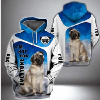 Fashion Blue White Dog Pattern Animals Hoodie