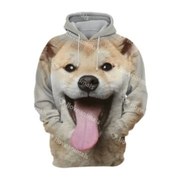 Pretty White Dog Pattern Animals Hoodie