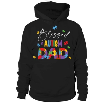 Autism Dad Blessed Puzzle Hoodies