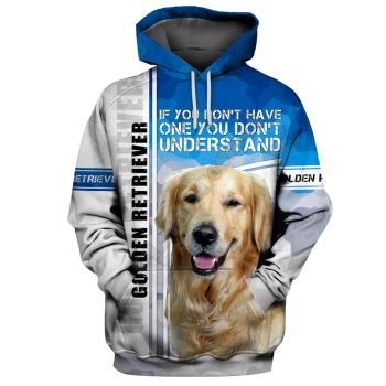 Generous And Beautiful Blue White Dog Pattern Animals Hoodie