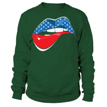 Sexy Lips Independence Day 4th Of July Sweatshirt