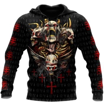 Popular Black Skull Pattern Skull Hoodie