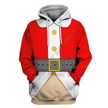  Fashion Red Belt Pattern Christmas Hoodie