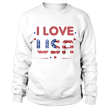 I Love USA 4th of July Sweatshirt