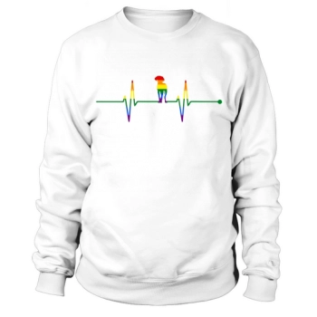 Weimaraner Heartbeat Gay Rainbow Colorful LGBTQ 2020 Sweatshirt