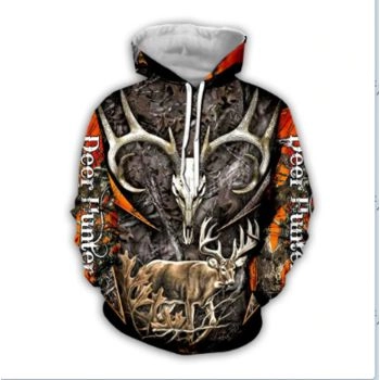  Gorgeous Colorful Deer Pattern Animals Hoodie