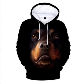 Pretty Black Dog Pattern Animals Hoodie