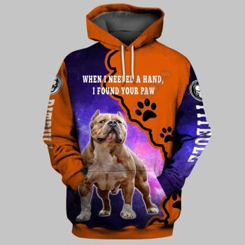 Gorgeous Orange Purple Dog Pattern Animals Hoodie