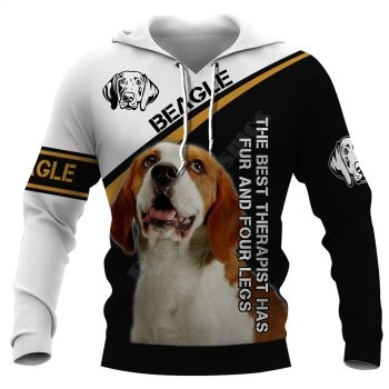 Precious And Gorgeous Black White Dog Pattern Animals Hoodie