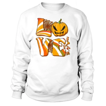 Retro Pumpkin For The Love Of Halloween Costume Party Sweatshirt