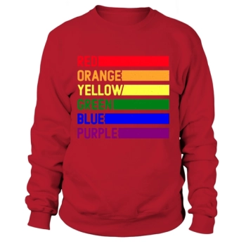 LGBTQ Red Orange Yellow Green Blue Purple Sweatshirt