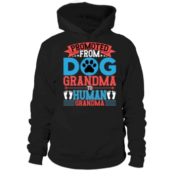 Promoted from dog grandma to human grandma Hoodies