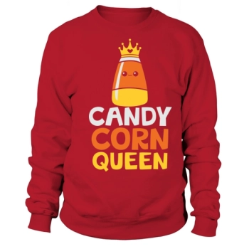 Candy Corn Queen Sweet Halloween Crown Sweatshirt