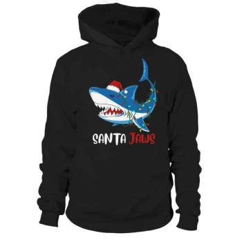 Santa Jaws Funny Christmas Shark Hoodies